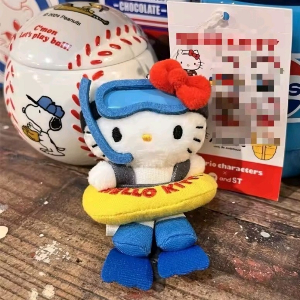 EXCLUSIVE - Hello Kitty Officially Licensed "Snorkeling Kitty" Purse Pal Plushie - Picture 2 of 8